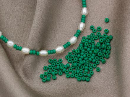 Бисер Round 15/0, Miyuki, зеленый (5г)