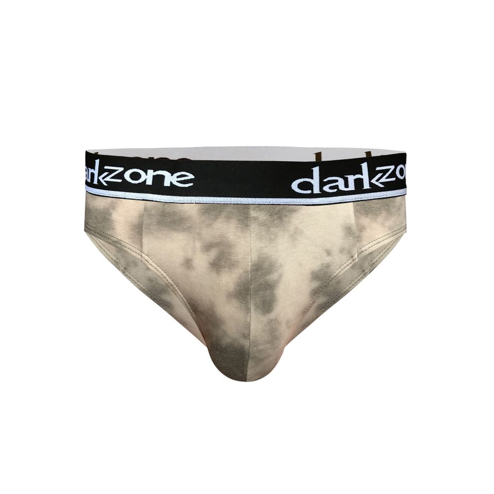 Мужские трусы брифы бежевые с принтом DARKZONE DZN6392