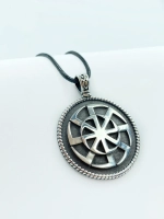 Славянская подвеска оберег Коловрат магический амулет из стали