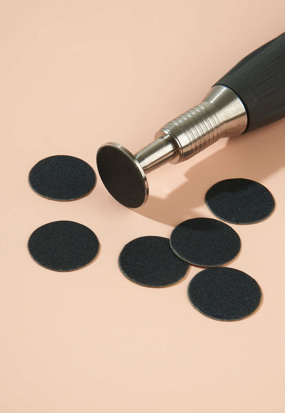 Сменные файлы - диски для педикюра, чёрные, тонкие, размер Л 25 мм