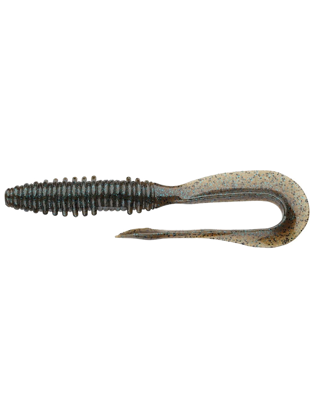 Приманка силиконовая Keitech Mad Wag Mini 2.5" #101 Green Pumpkin PP., 3 упаковки по 12 штук