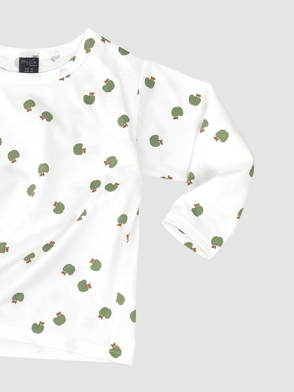 Лонгслив оверсайз Mjölk Яблочки, уценка