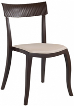 Стул пластиковый с обивкой Papatya Hera-SP Rattan Soft