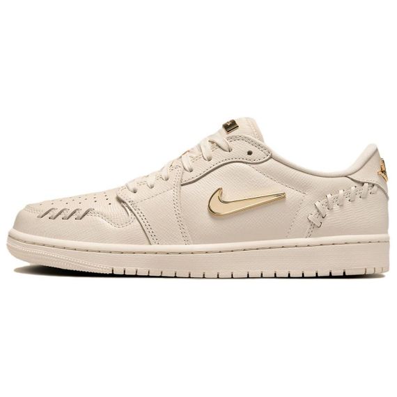 Jordan Air Jordan 1 Винтажные баскетбольные кроссовки Low Топ Серо-золотой Женские