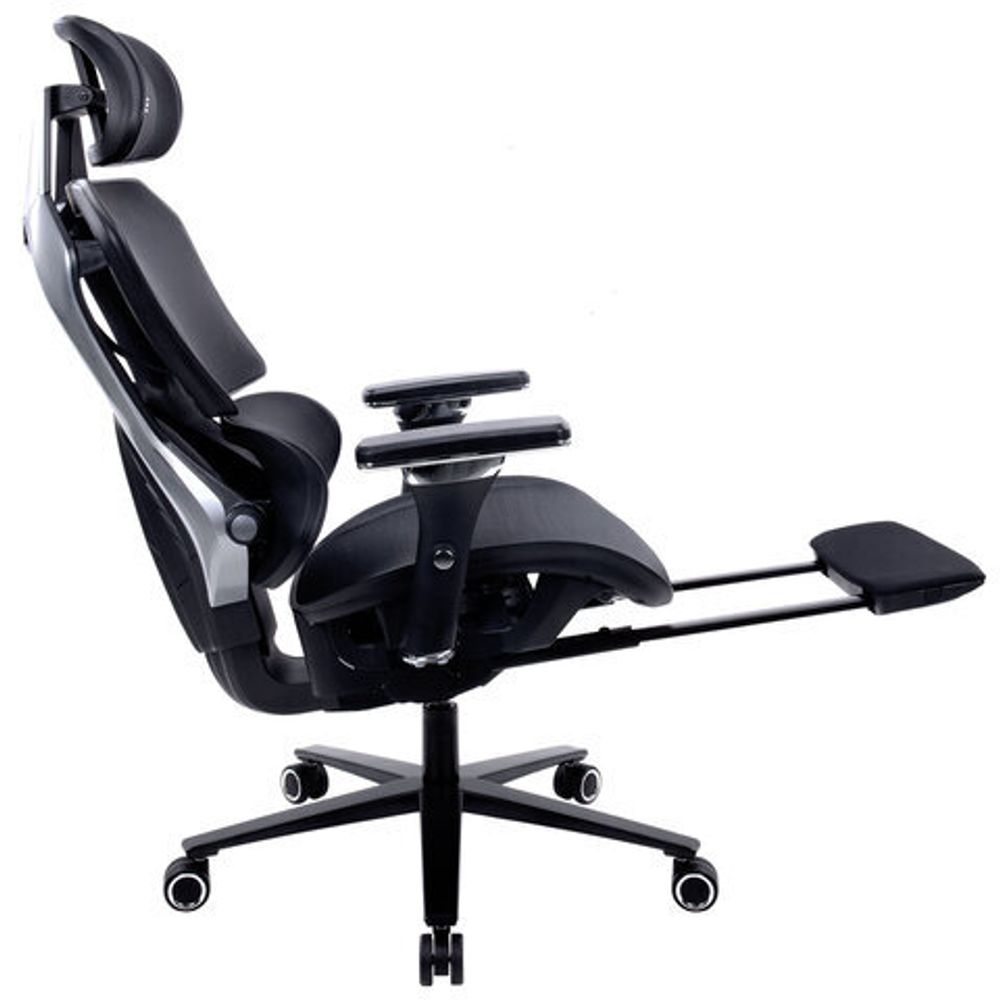 Кресло ATRONE (АТРОН) "Optimus ER-707", адаптивный механизм со слайдером, сетка, черный/серый, 532967