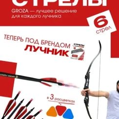 Стрелы для лука микс карбон 6шт