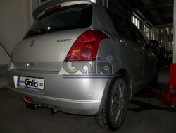 Фаркоп оцинкованный Galia S078A для Suzuki Swift хетчбек 3/5 дверей 2005-2009, кроме 4WD / Opel Agila B 2008-(паспорт и сертификат в комплекте)(без электрики)