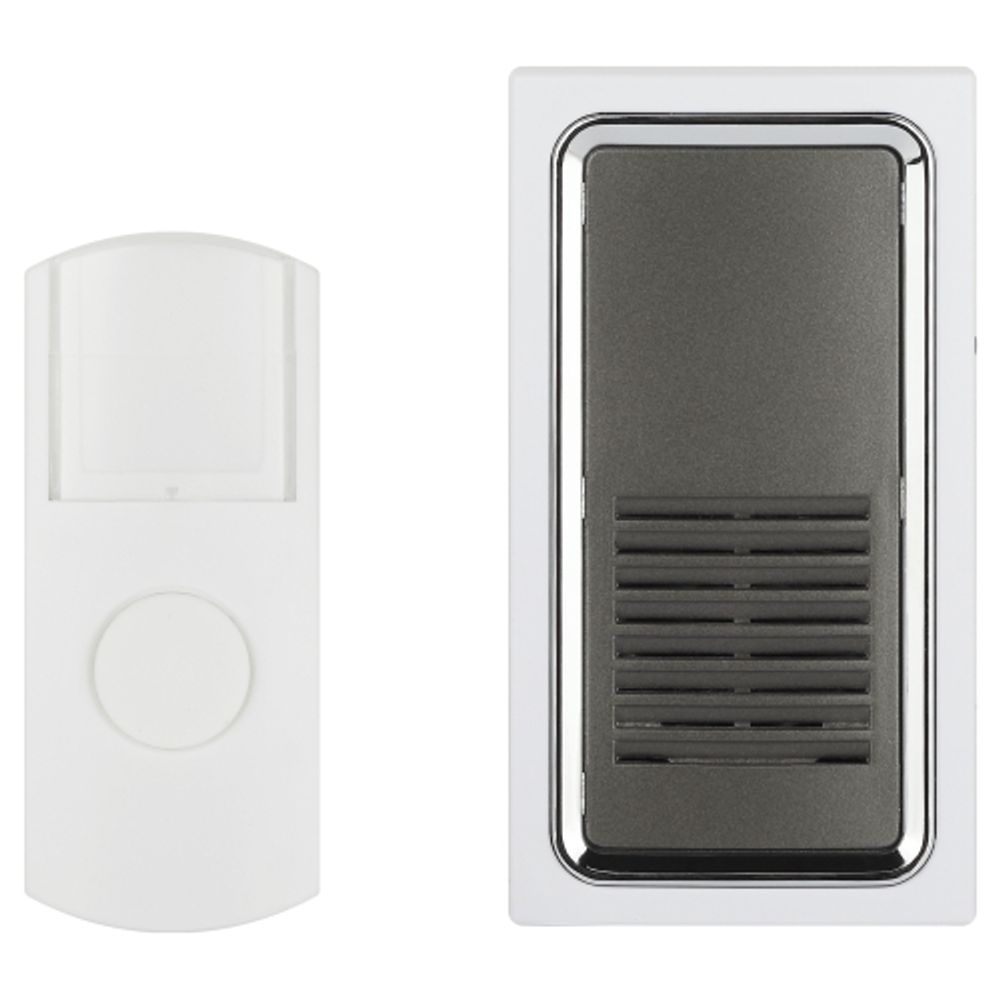 Звонок дверной ЭРА C96 беспроводной от сети белый с черным 6 мелодий | Электрозвонки беспроводные