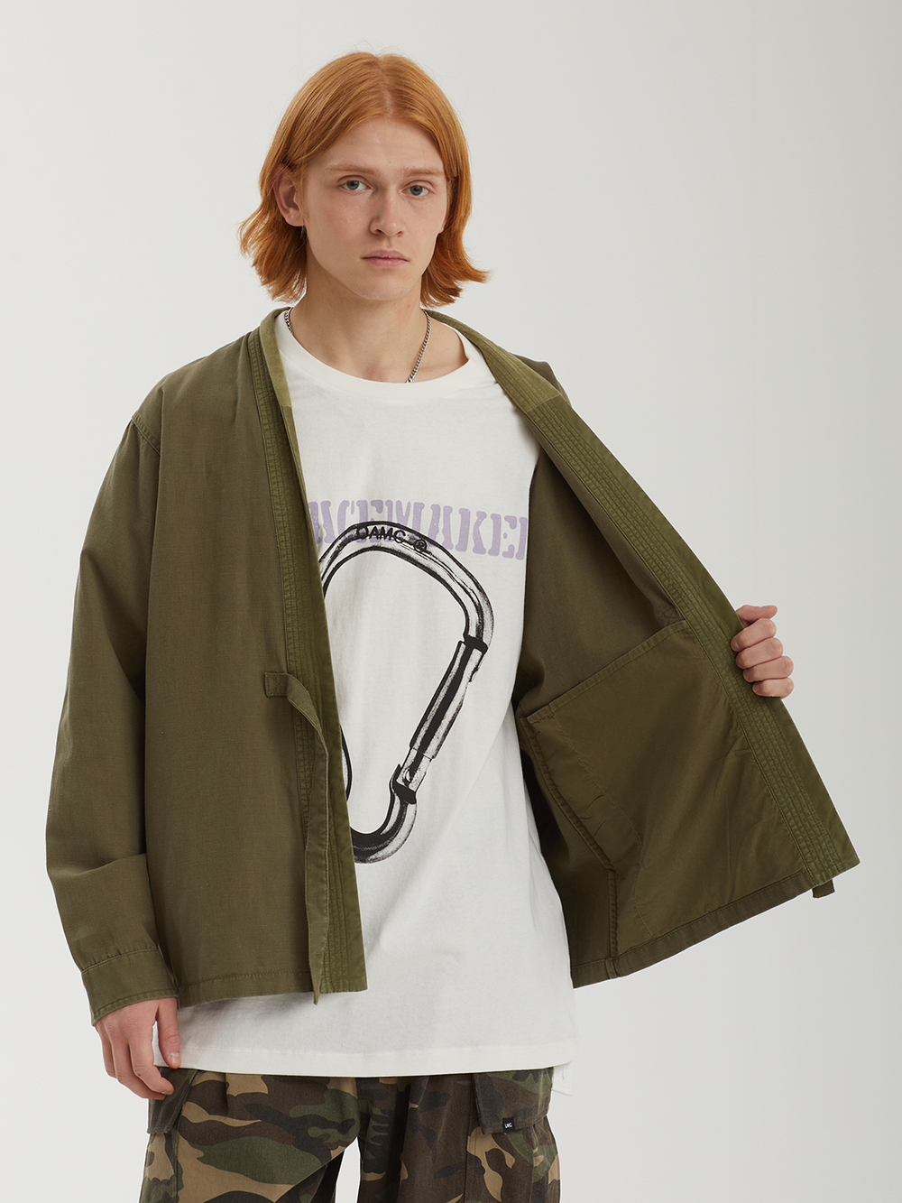 Мужская Рубашка-кимоно Hemp Hanten Shirt Internal Carry Straps