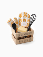 Кухонный набор «Этель» Best kitchen: полотенце, варежка-прихватка, лопатка, венчик, губка