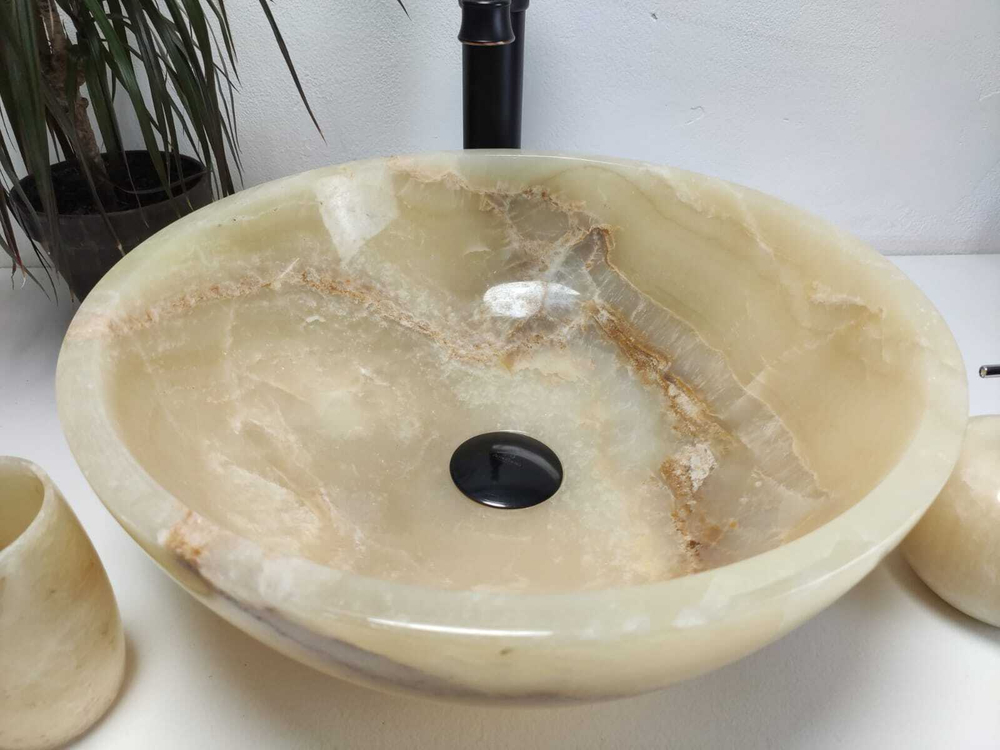Раковина из оникса Bowl Yellow TinLip BO-61028 40*40*15