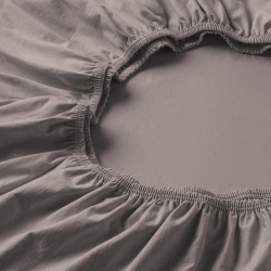 Простыня на резинке 200x200 Estella 800 kiesel серо-коричневая