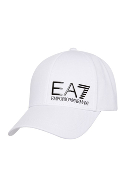 Теннисная кепка EA7 Unisex Train Core Logo Baseball Hat - white/black