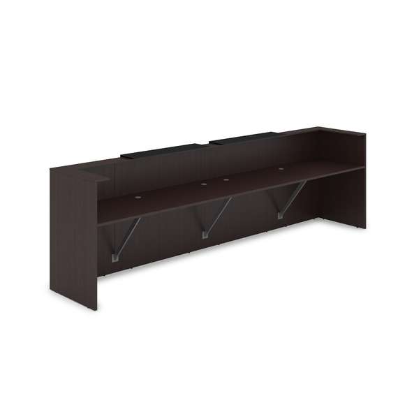 1КР-КЛ.202 Комплект Ресепшн с фартуком HPL (3854*749*1149) (без подсветки)