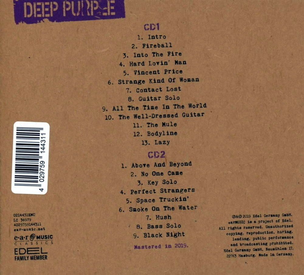 Deep Purple / Live In Rome 2013 (Limited Edition)(2CD)