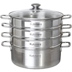 Мантоварка 3в1 7,0 литров, диаметром 28см, 3 секции, со стеклянной крышкой