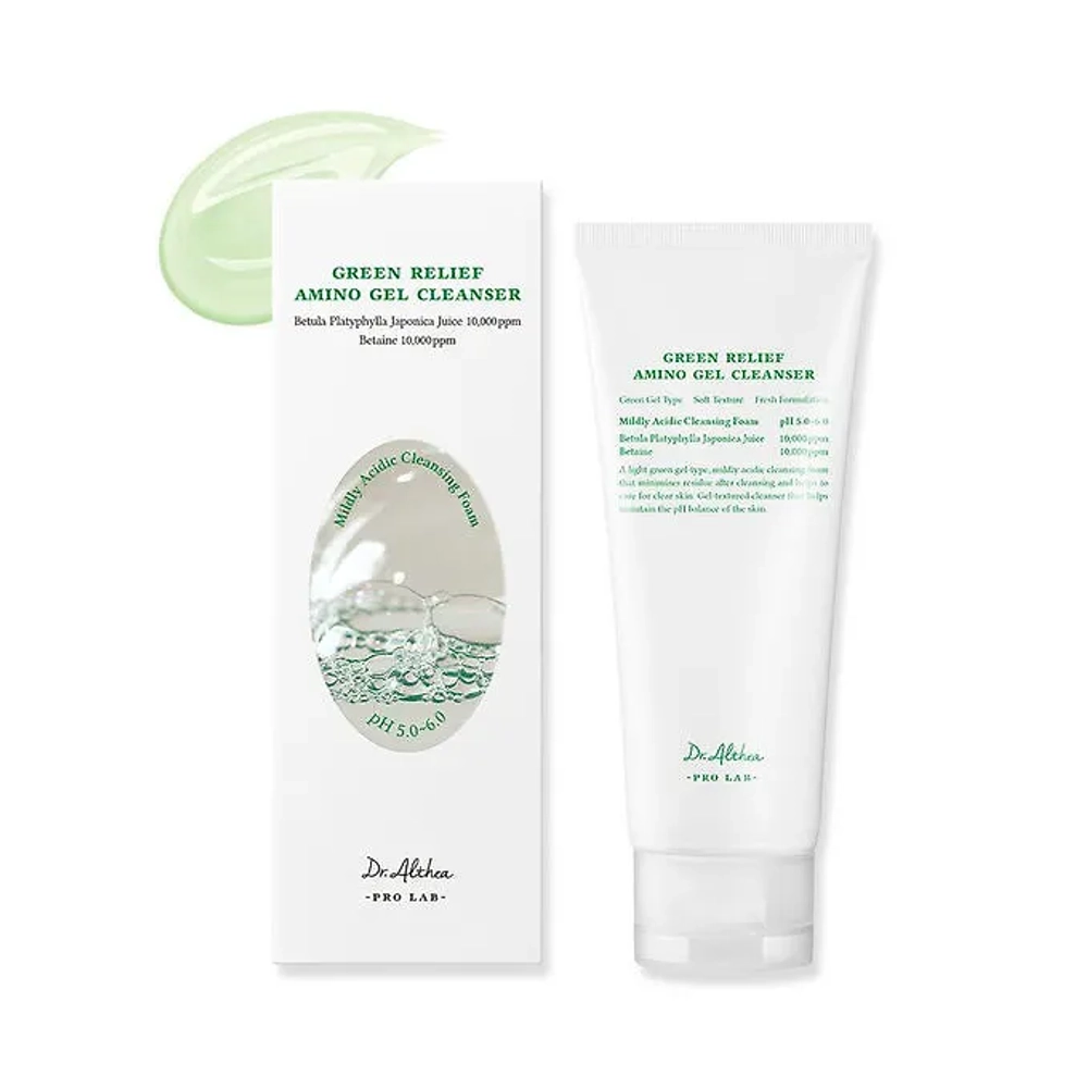 Гель-пенка для умывания с аминокислотами Green Relief Amino Gel Cleanser 100 мл.