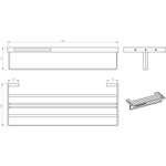 Полка Boheme Q 10947-SGM shine gun metal для полотенец