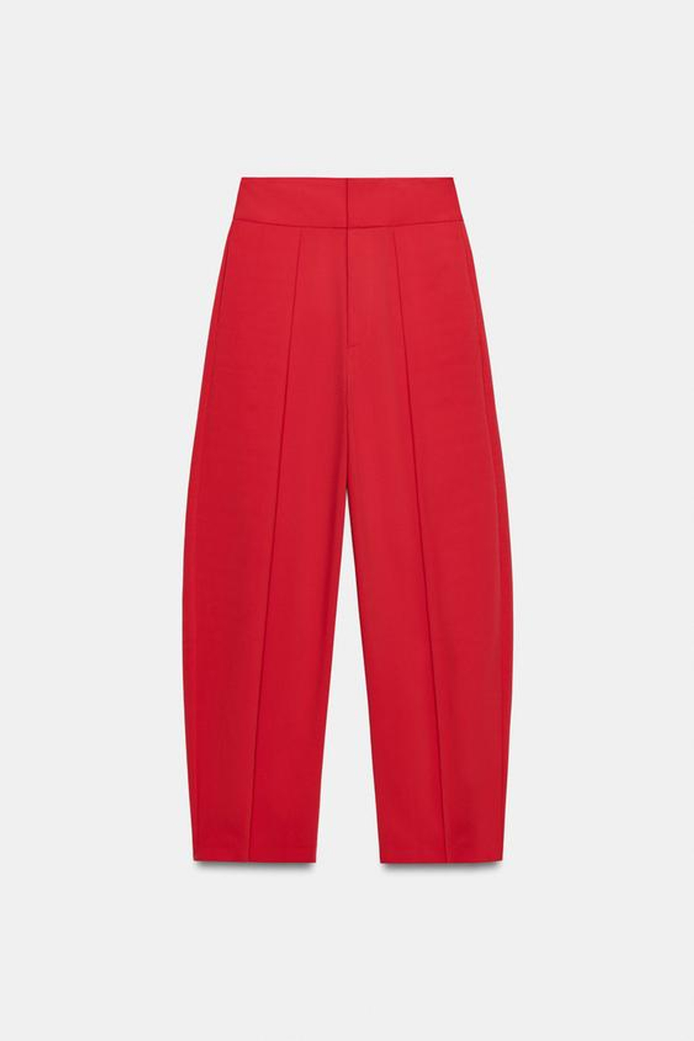 ZARA БРЮКИ BALLOON С ЗАЩИПАМИ, КРАСНЫЙ