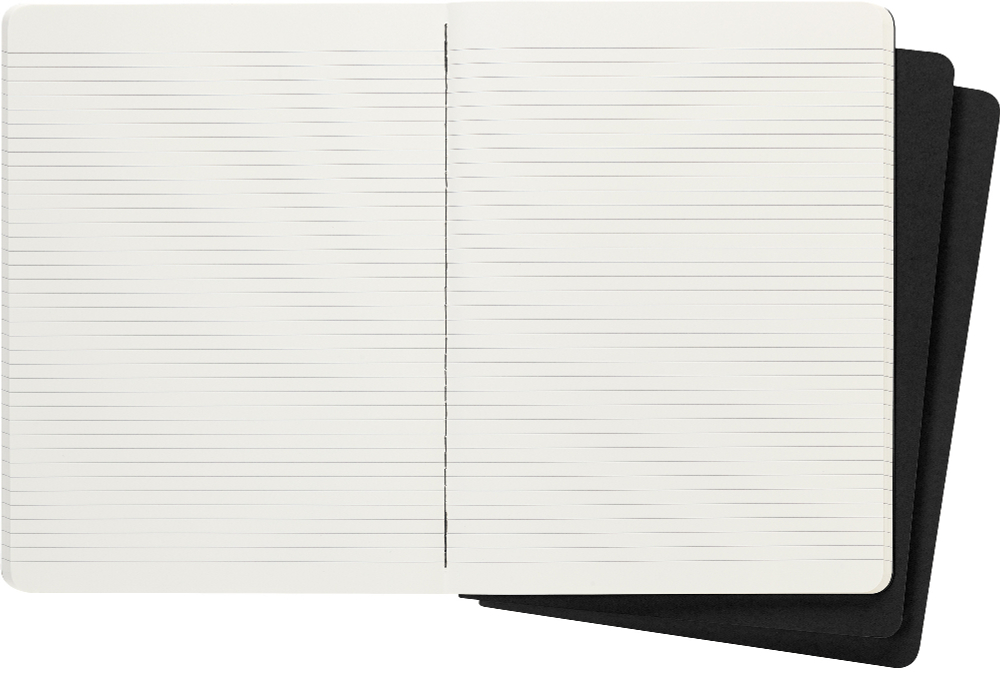 Блокнот Moleskine Cahier Journal (QP321) 190х250мм обложка картон 120стр. линейка черный (3шт)