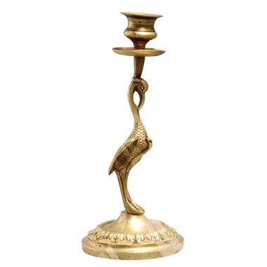 Аист. Бронзовый подсвечник на одну свечу. Франция конц XIX века.