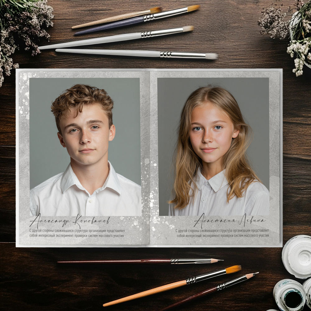 PSD-Шаблон фотокниги "White Grunge"