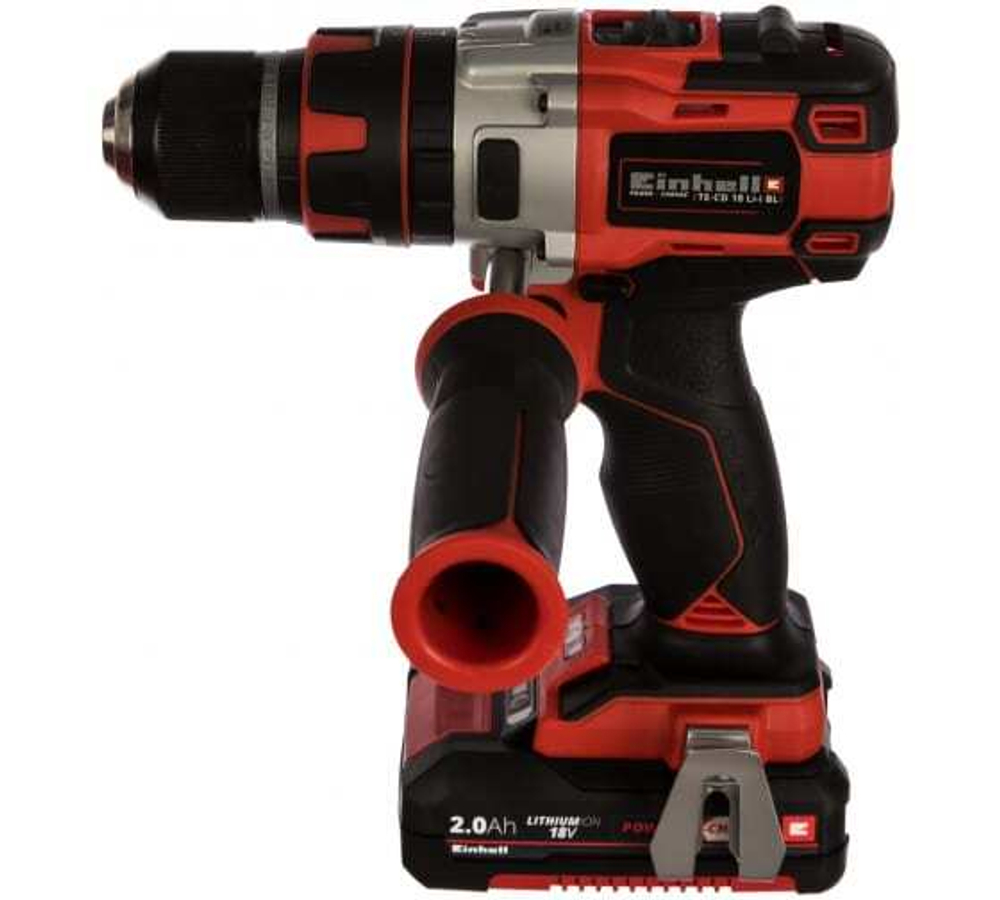 Дрель-шуруповерт 18V Einhell Profi PXC TE-CD 18 Li-i BL ударная б/щ 60Нм 2АКБ 2Ач и ЗУ