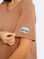 Платье хлопок однотон большие размеры