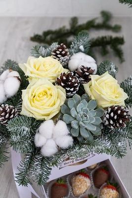 Шкатулка "Зимний лес"