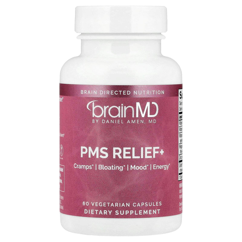 BrainMD, PMS Relief +, 60 вегетарианских капсул