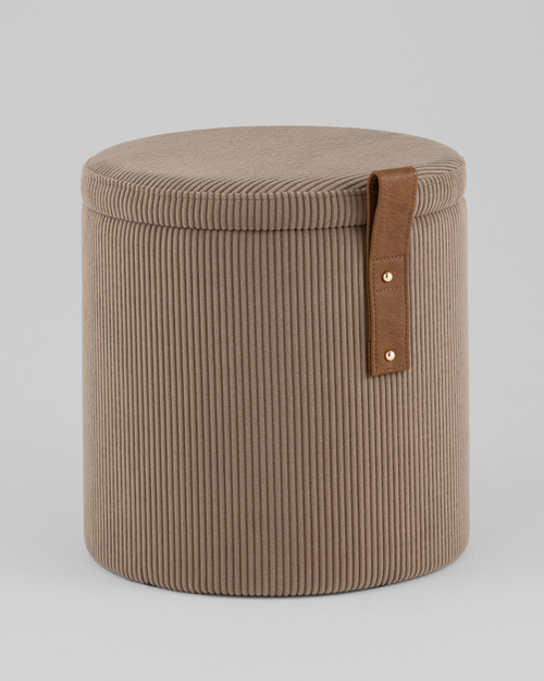 Пуф Руни XS с ящиком вельвет коричневый