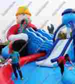 Надувной наземный аквапарк «Поймай осьминога» 25*15*8 м