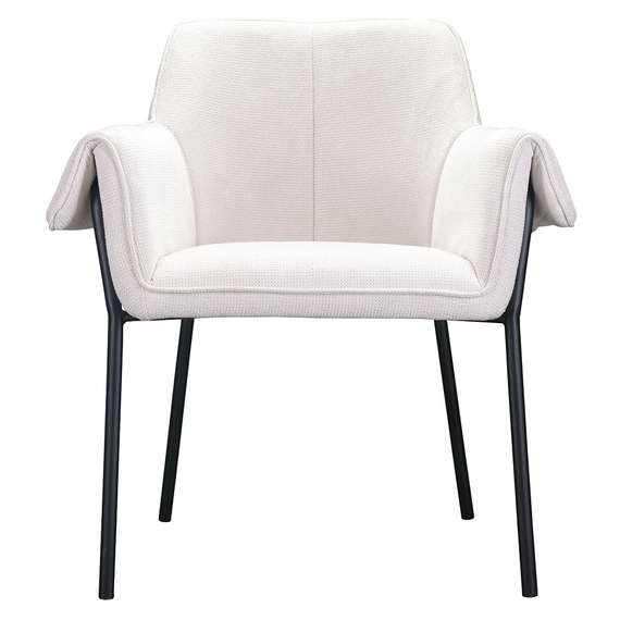 Стул Aline Arms молочный шенилл