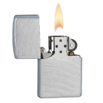 Зажигалка серебристая матовая Zippo с покрытием Chrome Arch