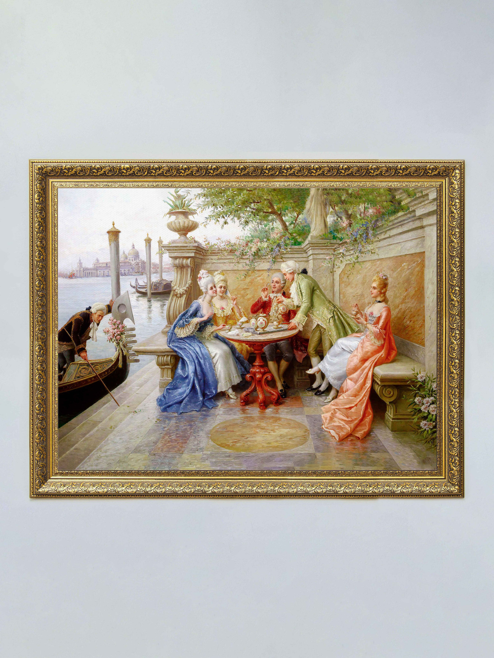 Картина на стену для интерьера на холсте "Золотой век" в классической раме 41*51 см