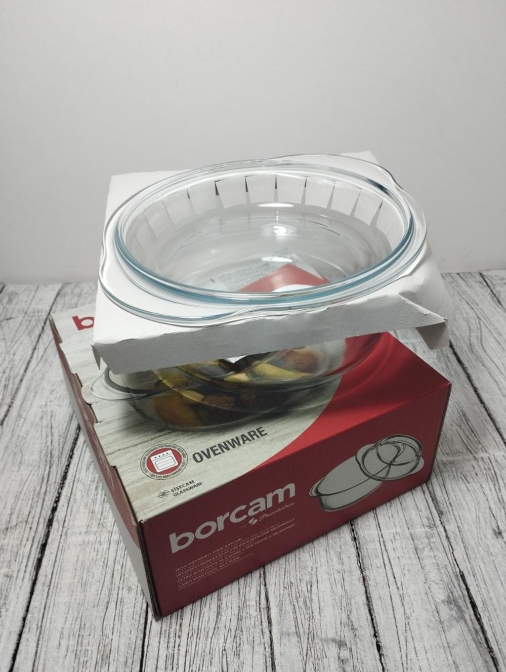 Кастрюля БОРКАМ круглая стекл кр 1,45л 59023