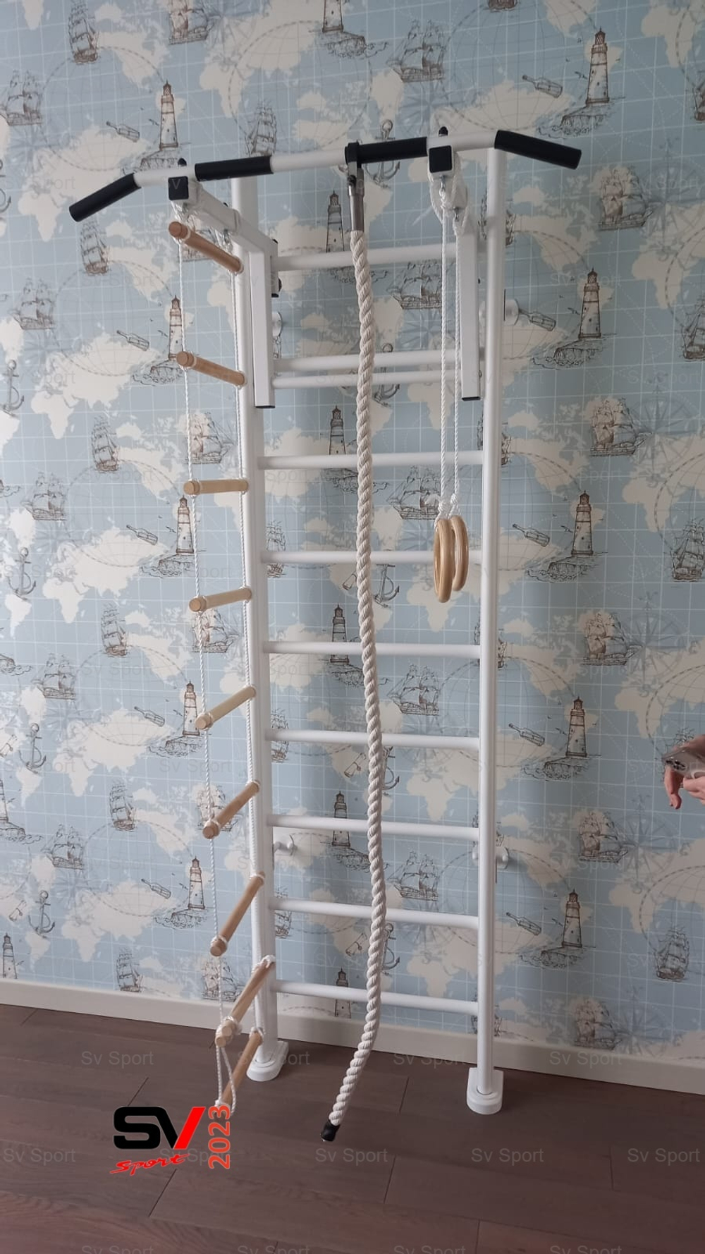 Монтаж шведской стенки Sv Sport в бетонные, кирпичные стены