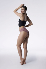 Высокие трусики Wings Maxi с принтом в виде крыльев (Размер: S) (Цвет: бордовый)