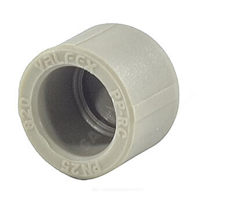 Заглушка (пробка) PP-R серая Дн 40 внутренняя пайка VALFEX 10162040Г