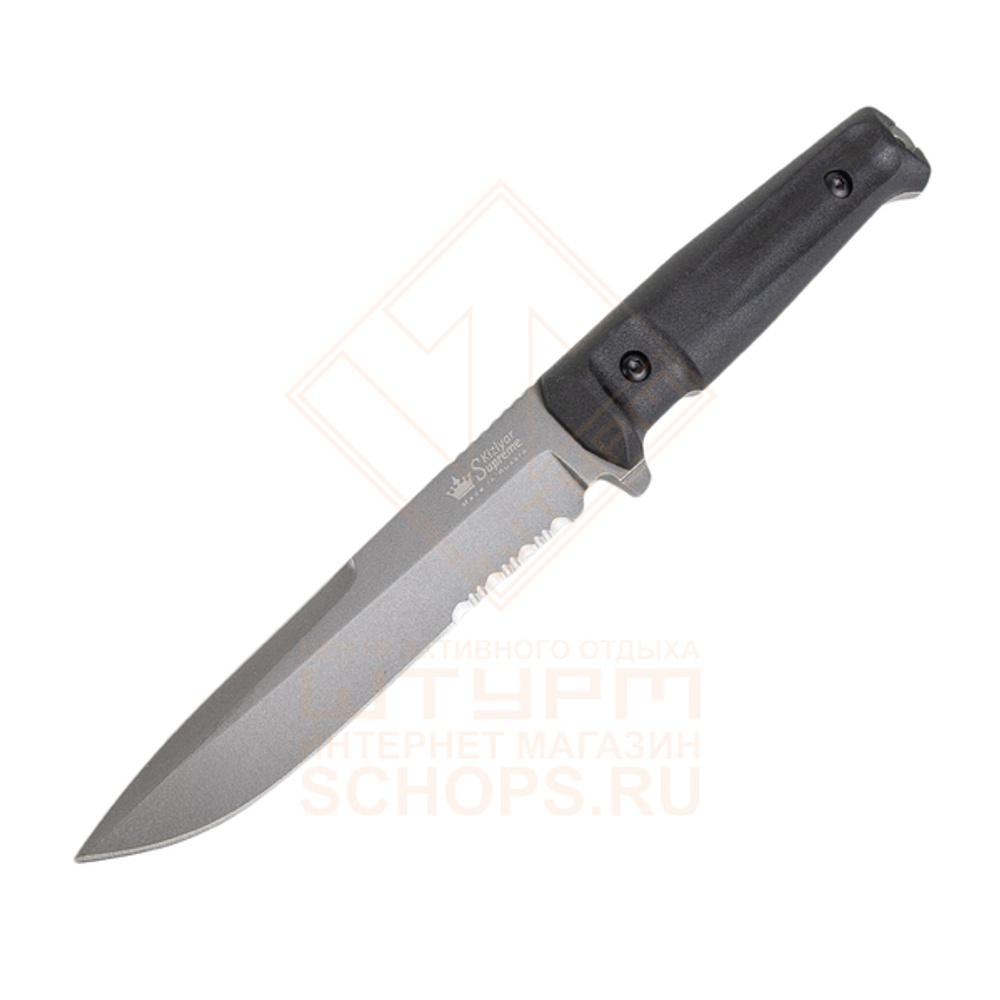 Нож Kizlyar Supreme Alpha AUS-8 кратон, Black/Tacwash