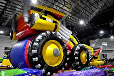 Детский надувной батут-горка "Бульдозер" 19*10*11 м