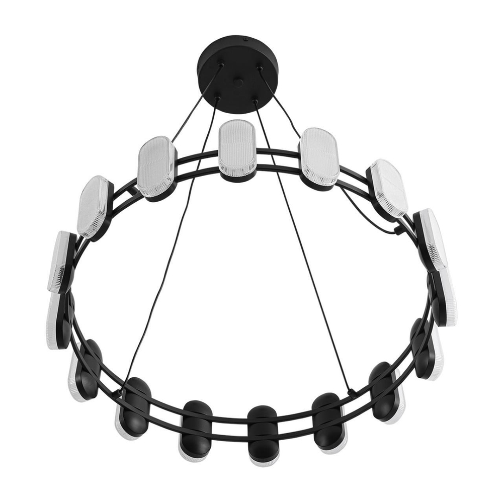 8342/35L LEDIO LN черный/белый металл/акрил Люстра подвесная LED 35W 4000K 220V OVELA