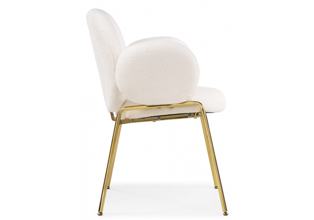 Стул на металлокаркасе Woodville Kalipso white, gold