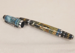 Коллекционная ручка с ручной росписью Палех "Охотник"