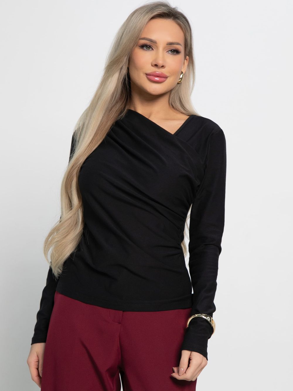 Лонгслив Стильный вызов (черный) Б15175-25М LT Collection