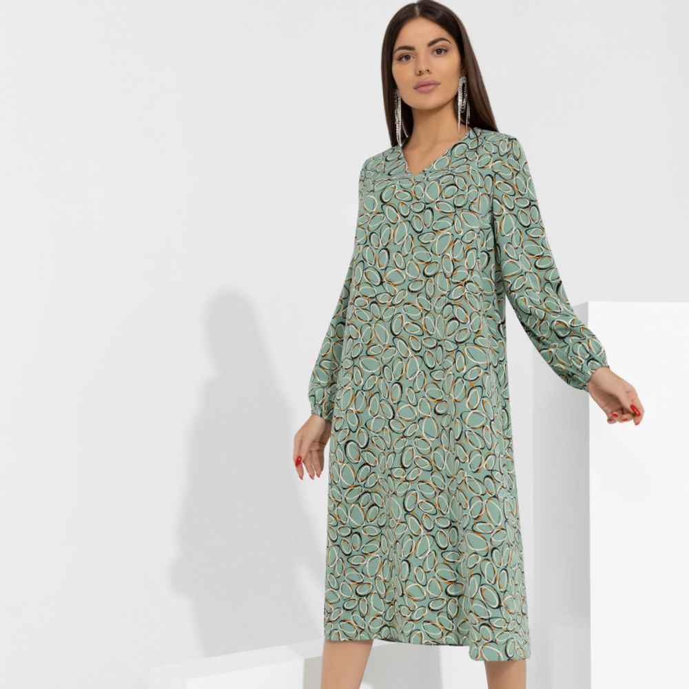 Платье Завладей вниманием (грин, с поясом) Charutti (Акция)