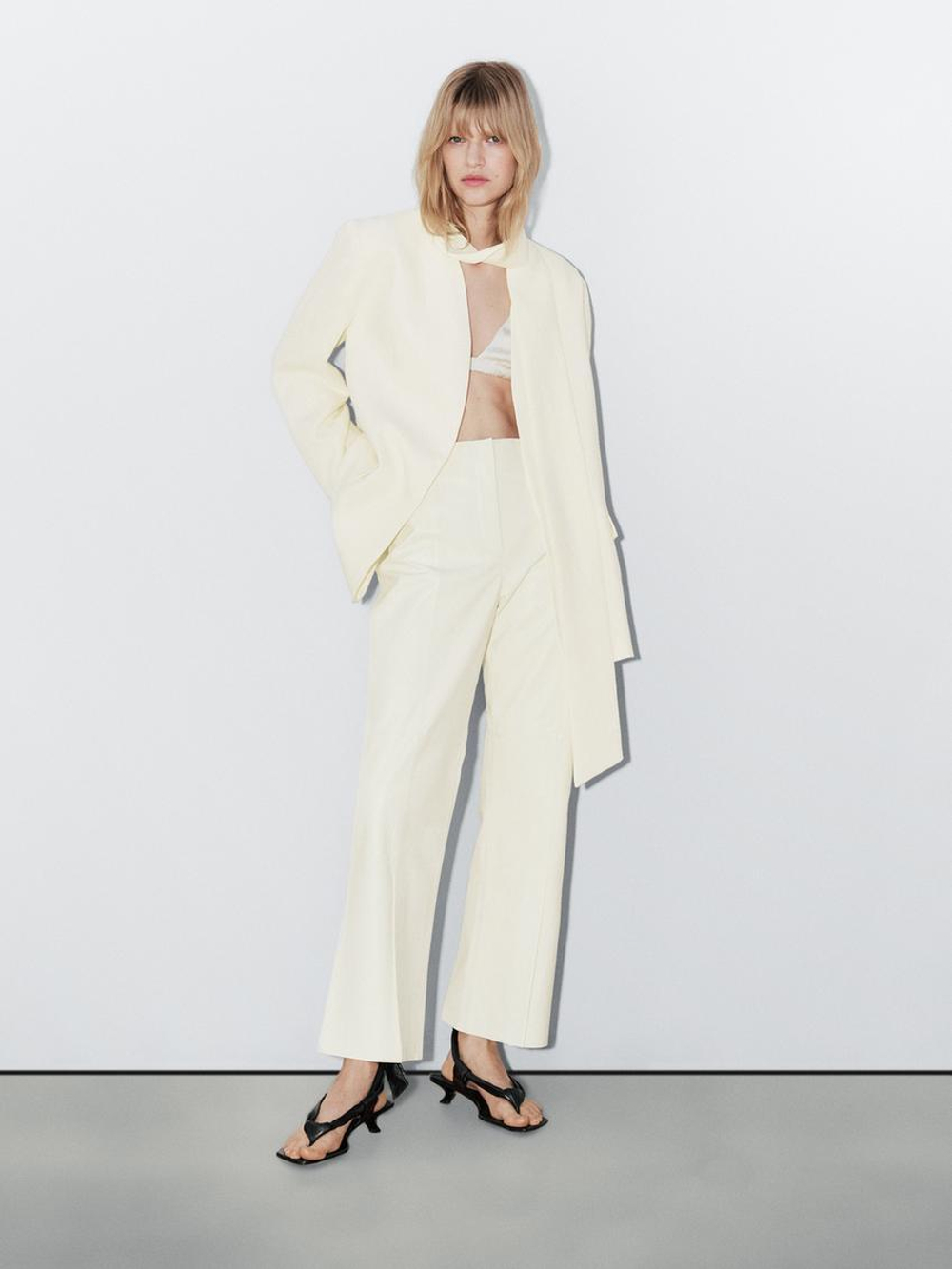 Massimo Dutti Блейзер из 100% льна - Studio, натуральный