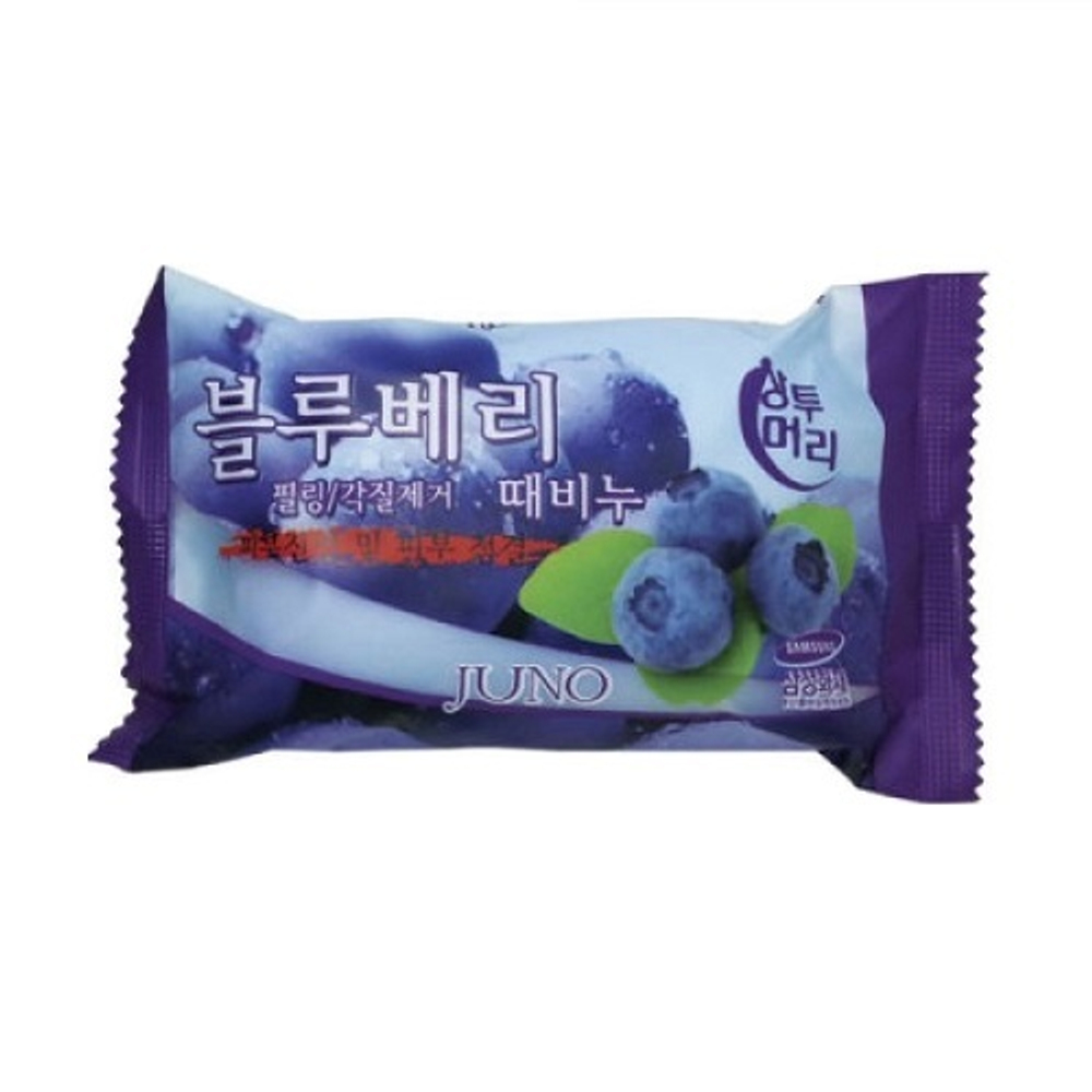 Мыло-скраб с черникой Juno Sangtumeori Peeling Soap Blueberry 120мл