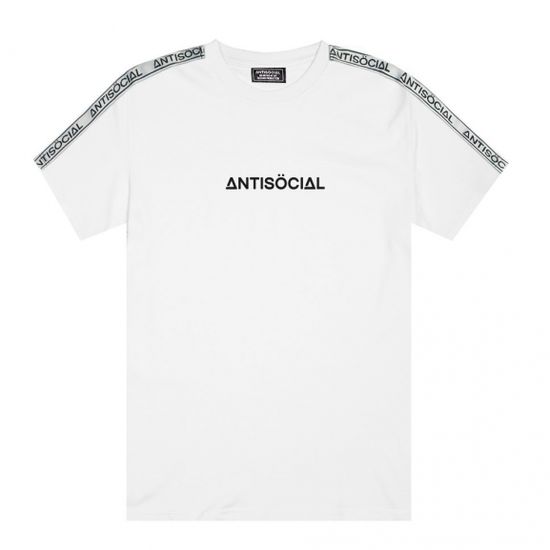 Футболка Antisocial White Stripe (белый)