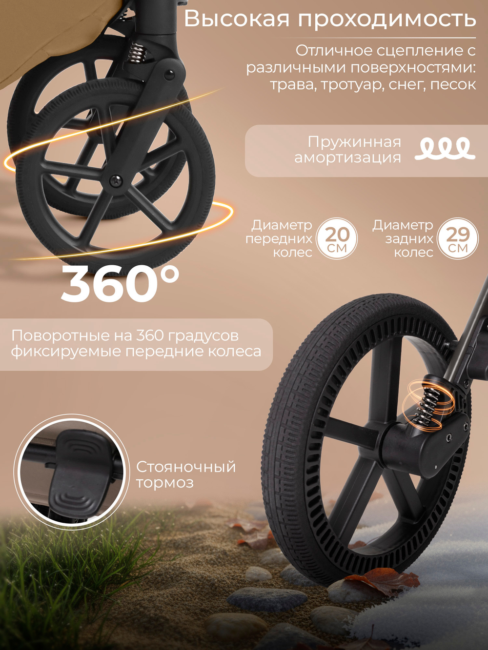 Коляска 2 в 1 Sweet Baby Orso